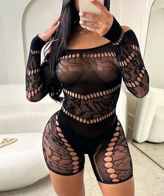 Buitifo Woman Lingerie Bodysuit Fishnet Bodystocking Sexy Jumpsuit Romper