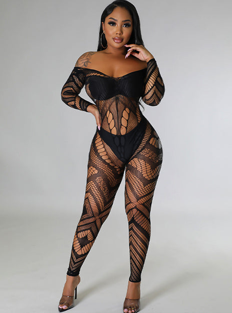 Buitifo Womens Fishnet Bodystocking Plus Size Crotchless Bodysuit Sexy Tights Soft Nightwear Lingerie