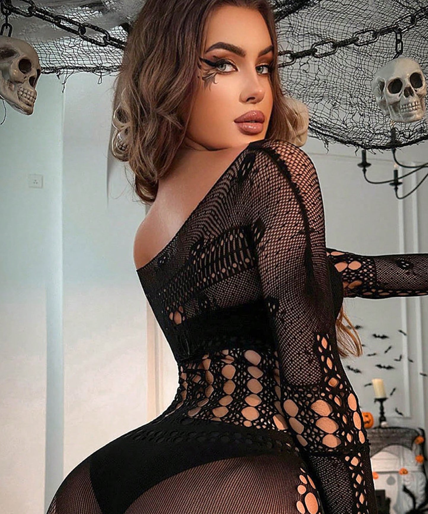 Buitifo Woman Lingerie Bodysuit Fishnet Bodystocking Sexy Jumpsuit Romper