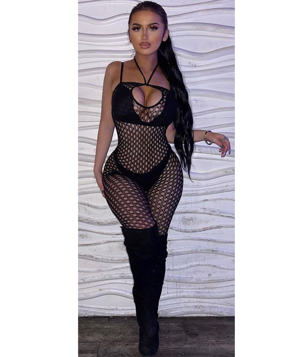 Buitifo Womens Sexy Bodysuit Fishnet Tights Bodycon Jumpsuit Lingerie